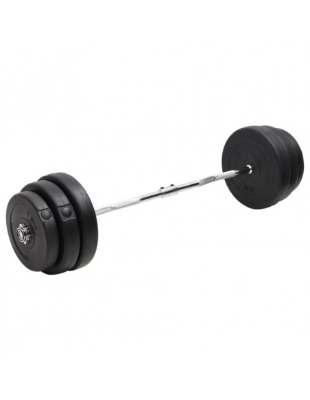 Bilanciere Curvo con Dischi 90 kg