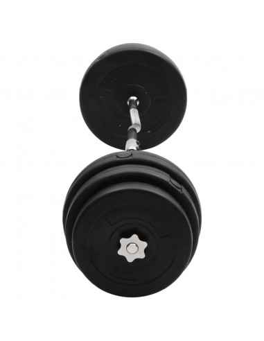 Bilanciere Curvo con Dischi 90 kg