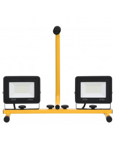 Faretto a LED con Maniglia 2x30 W Bianco Freddo 2