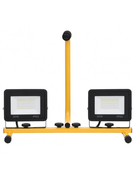 Faretto a LED con Maniglia 2x30 W Bianco Freddo