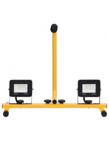 Faretto a LED con Maniglia 2x10 W Bianco Caldo