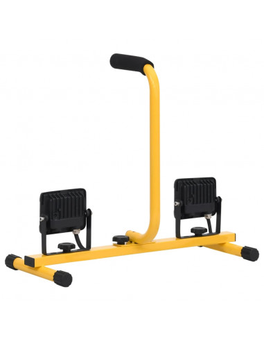 Faretto a LED con Maniglia 2x10 W Bianco Caldo