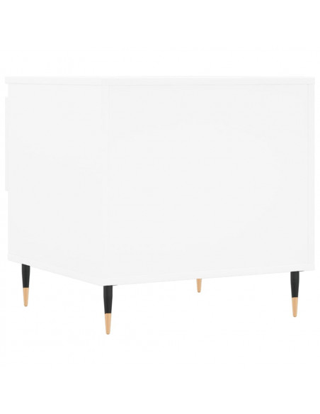 Tavolini Salotto 2 pz Bianchi 50x46x50 cm in Legno Multistrato