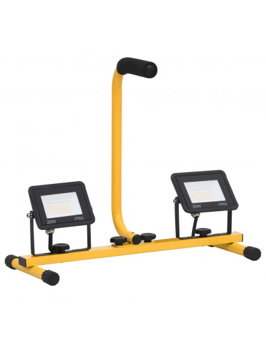 Faretto a LED con Maniglia 2x20 W Bianco Freddo