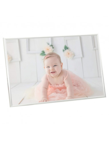 Cornici Foto Collage 5 pz per Muro o Tavolo Argento 70x90cm MDF