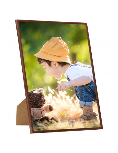 Cornici Foto Collage 3 pz Parete o Tavolo Bronzo 70x90 cm MDF