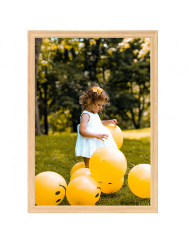 Cornici Foto Collage 5 pz Parete o Tavolo Rovere Chiaro 70x90cm