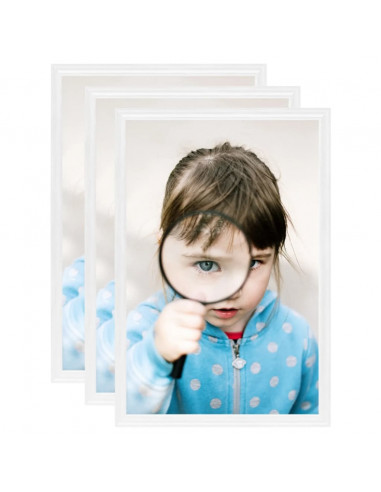 Cornici Foto Collage 3 pz per Tavolo Bianche 13x18 cm in MDF