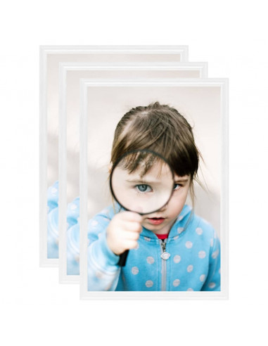 Cornici Foto Collage 3 pz per Tavolo Bianche 21x29,7cm MDF