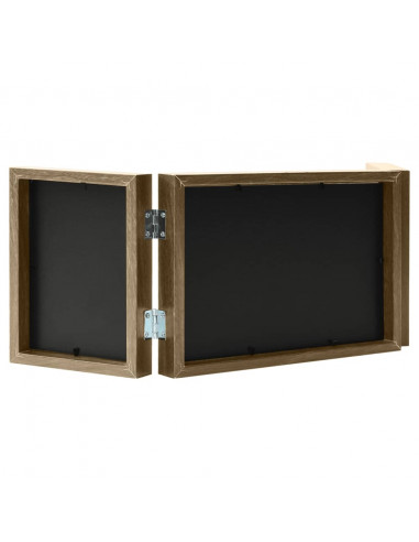 Cornici Portafoto a Libro Marrone Chiaro 28x18 cm+2x(13x18 cm)