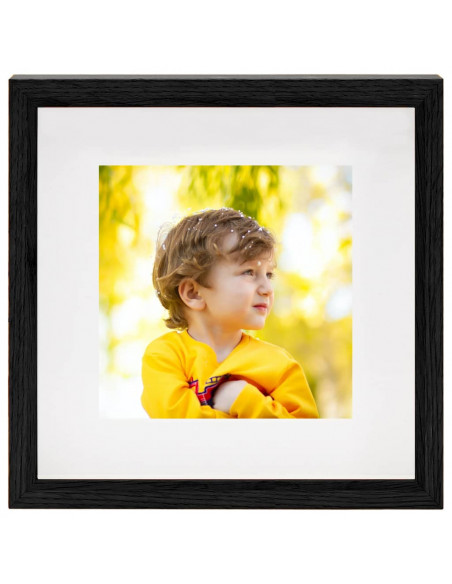 Set di Cornici Fotografiche 3D 3 pz Nero 23x23 cm Foto 13x13 cm