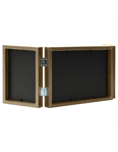 Cornici Portafoto a Libro Marrone Chiaro 22x15cm +2x(10x15)cm