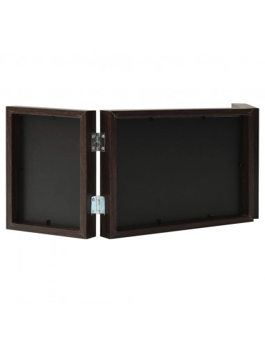 Cornici Portafoto a Libro Marrone Scuro 28x18 cm+2x(13x18 cm)