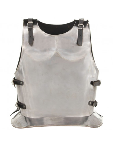 Corazza da Cavaliere Medievale Replica LARP Argento in Acciaio