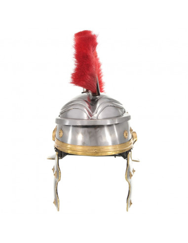 Elmo da Soldato Antico Romano per LARP in Acciaio Argento
