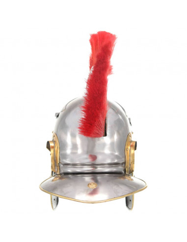 Elmo da Soldato Antico Romano per LARP in Acciaio Argento