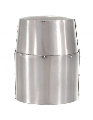 Elmo da Cavaliere Medievale Crociato Replica LARP Argento