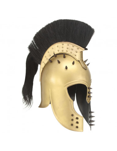 Elmo da Guerriero Greco Antico per LARP in Acciaio Ottone