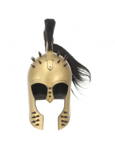 Elmo da Guerriero Greco Antico per LARP in Acciaio Ottone