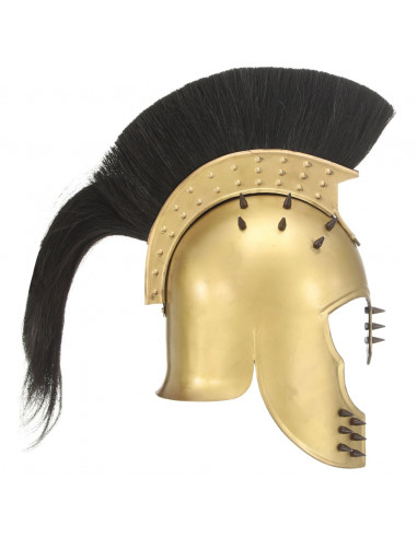 Elmo da Guerriero Greco Antico per LARP in Acciaio Ottone