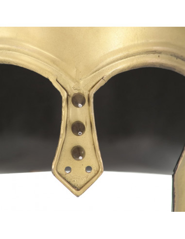 Elmo da Guerriero Greco Antico per LARP in Acciaio Ottone