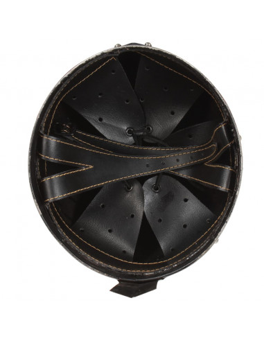 Elmo da Cavaliere Medievale Antico LARP in Acciaio Argento