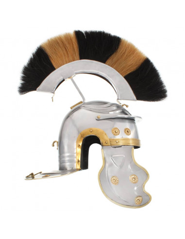 Elmo da Soldato Romano per LARP in Acciaio Argento