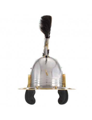 Elmo da Soldato Romano per LARP in Acciaio Argento