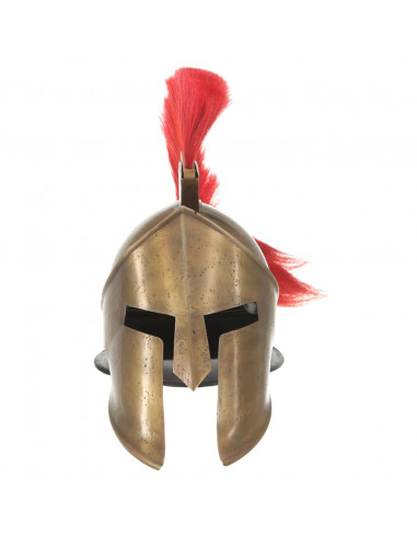 Elmo da Guerriero Greco Antico per LARP in Acciaio Ottone