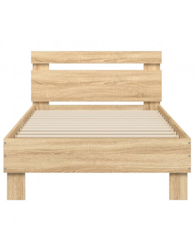 Giroletto senza Materasso con Testiera Rovere Sonoma 75x190 cm