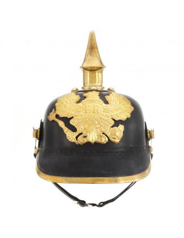Elmo da Soldato Tedesco Prussiano per LARP in Acciaio Nero