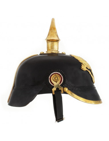 Elmo da Soldato Tedesco Prussiano per LARP in Acciaio Nero