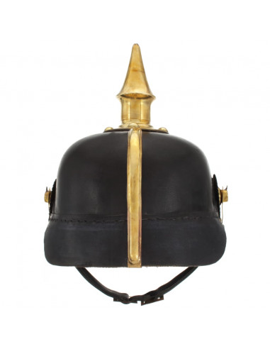 Elmo da Soldato Tedesco Prussiano per LARP in Acciaio Nero