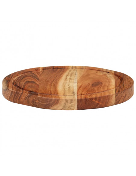 Tagliere Ø25x2,5 cm in Legno Massello di Acacia