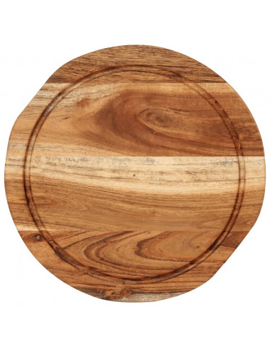 Tagliere Ø25x2,5 cm in Legno Massello di Acacia