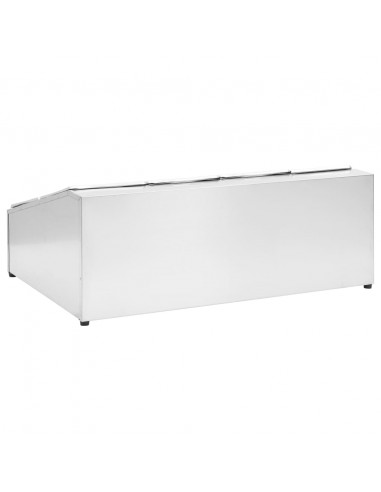 Supporto Gastronorm con 8 Contenitori GN 1/6 in Acciaio Inox