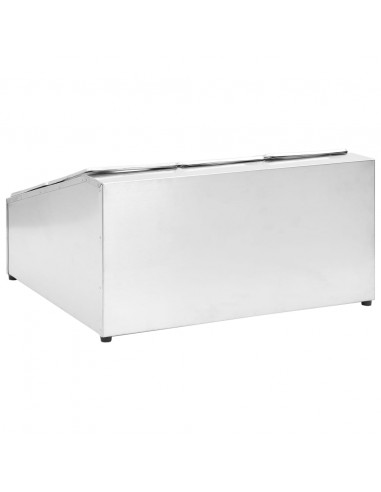 Supporto Gastronorm con 6 Contenitori GN 1/6 in Acciaio Inox