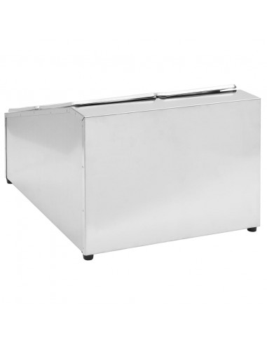 Supporto Gastronorm con 4 Contenitori GN 1/6 in Acciaio Inox