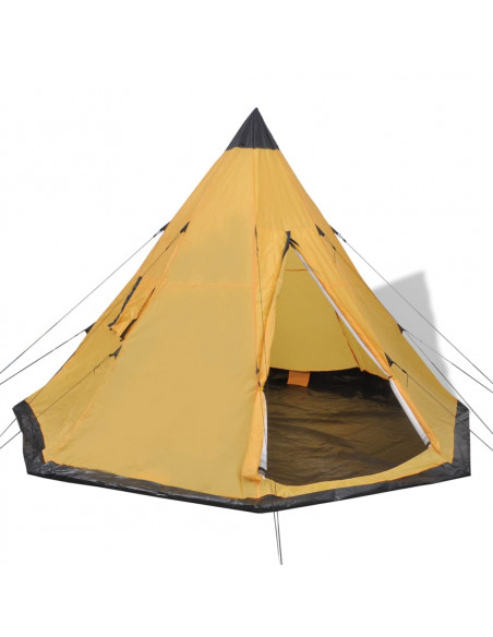 Tenda per 4 Persone Gialla