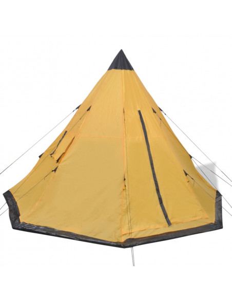 Tenda per 4 Persone Gialla