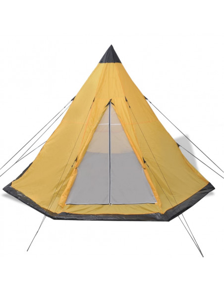 Tenda per 4 Persone Gialla