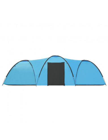 Tenda Igloo da Campeggio 650x240x190 cm per 8 Persone Blu