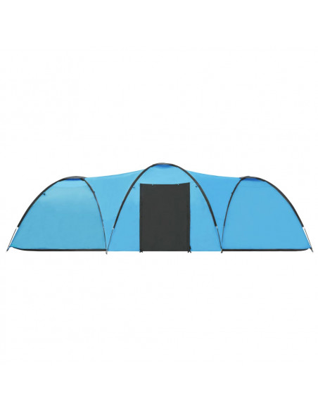 Tenda Igloo da Campeggio 650x240x190 cm per 8 Persone Blu