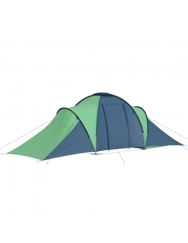 Tenda da Campeggio per 6 Persone Blu e Verde