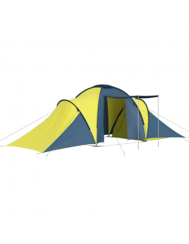 Tenda da Campeggio per 6 Persone Blu e Giallo