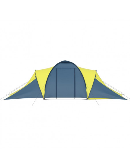 Tenda da Campeggio per 6 Persone Blu e Giallo