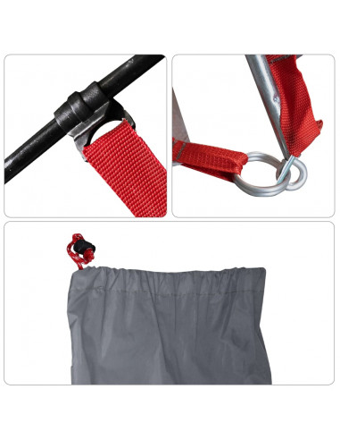 Tenda da Spiaggia Grigia 274x178x170/148 cm in Poliestere 185T