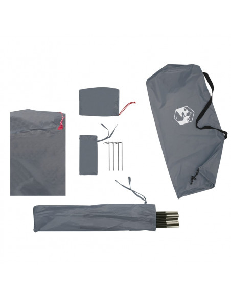 Tenda da Spiaggia Grigia 274x178x170/148 cm in Poliestere 185T