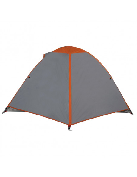 Tenda da Campeggio a Cupola 2 Persone Grigio e Arancione