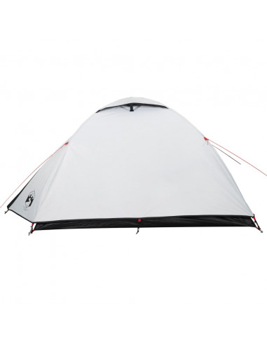 Tenda Campeggio a Cupola 4 Persone Bianca Tessuto Impermeabile